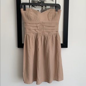 100% silk designer strapless dress